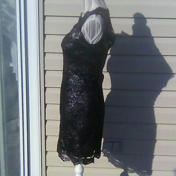 Nicole Miller Black Lace Dress Sz4 EUC - Picture 4 of 8
